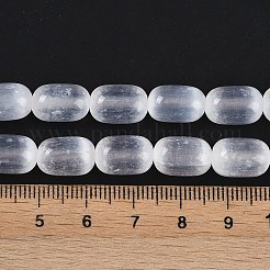 天然セレナイトビーズ連売り  染め  ドラム  ミックスカラー  12x8mm  穴：1.2mm  約32個/連  15.43''（39.2センチメートル）&nbsp;G-F750-A
