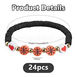24Pcs Polymer Clay Heishi Beads Stretch Bracelets&nbsp;BJEW-DC00018