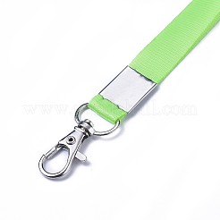 ポリエステルネックストラップストラップ  カニカン付き  オレンジ  48.5x1.5cm&nbsp;AJEW-WH0098-79J