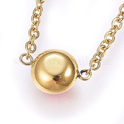 304ステンレススチールジュエリーセット  ペンダントネックレス＆スタッドピアス＆ブレスレット  ラインストーン付き  フラットラウンド  レッド  ゴールドカラー  16.54インチ（42cm）  6-3/4インチ（17cm）  6.5x3.5mm  ピン：0.8mm&nbsp;SJEW-H144-24A-G