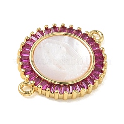 Natural Shell Carved Religion Virgin Connector Charms&nbsp;KK-L268-013G-A02