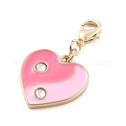 Alloy Rhinestone & Enamel Pendant Decoration&nbsp;HJEW-P021-01I-G