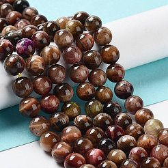 Natural Rainbow Tiger Eye Beads Strands&nbsp;G-NH0002-A01-B05