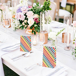 12Pcs Rainbow Color Rectangle Paper Candy Bags&nbsp;ABAG-TA0002-34B
