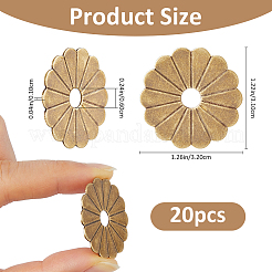 Brass Handle Washers&nbsp;KK-FH0008-32B-AB