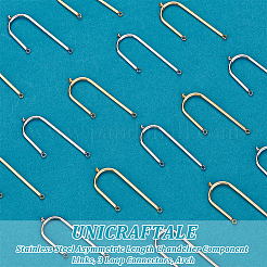 304 Stainless Steel Asymmetric Length Chandelier Component Links&nbsp;STAS-UN0011-59