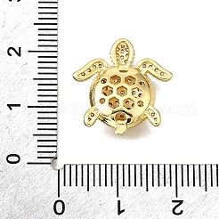 Brass Micro Pave Clear Cubic Zirconia Beads&nbsp;KK-V011-57G