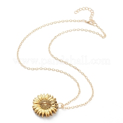Openable Alloy Pendant Necklaces&nbsp;NJEW-M186-01AGP