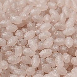 透明な色のガラスシードビーズ  丸い穴  オーバル  ラベンダーブラッシュ  5.5~6x3.5~4mm  穴：0.8mm  約450個/50g&nbsp;X-SEED-F006-03A-06