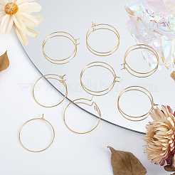 20Pcs Brass Hoop Earrings Findings&nbsp;KK-BBC0001-89A