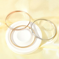 ファッション 201 ステンレススチール バングルセット  マルチカラー  2-1/2インチ（6.5cm）  7個/セット&nbsp;BJEW-L664-024C-M-1