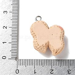 樹脂製鉄製ペンダント  人工野菜のテーマ  ピーナッツ  24.5x20x10mm  穴：2mm&nbsp;X1-RESI-D280-17