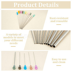 48Pcs 12 Style Plastic & Stainless Steel Fluid Precision Blunt Needle Dispense Tips&nbsp;TOOL-FG0001-19