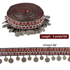 5 Yards Ethnic Style Embroidery Polyester Ribbons&nbsp;OCOR-GA0001-19