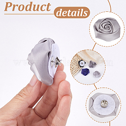 16Pcs 4 Colors Rose Cloth Brooch&nbsp;JEWB-GA0001-45