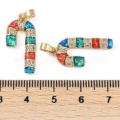 Brass Micro Pave Cubic Zirconia Pendants&nbsp;KK-U032-13G