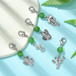 Alloy Cactus Pendant Decoration&nbsp;HJEW-JM01552-01