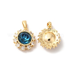 Brass Micro Pave Cubic Zirconia Pendants&nbsp;X-KK-M243-03G