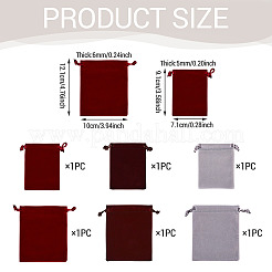 6Pcs 6 Styles Velvet Jewelry Drawstring Bags&nbsp;TP-TADJ0001-01