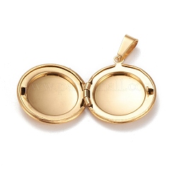 Ion Plating(IP) 316 Stainless Steel Locket Pendants&nbsp;STAS-K197-07G