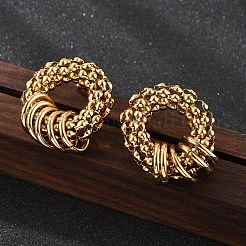 201 Stainless Steel Hoop Earrings&nbsp;EJEW-P304-11G