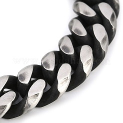 304 Stainless Steel Cuban Link Chain Bracelets for Men&nbsp;BJEW-B102-08AS