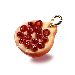 Brass Acrylic Pendants&nbsp;OACR-R006-04G-04