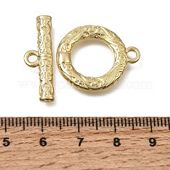 真鍮製マンテル  リング  カドミウムフリー＆鉛フリー  18KGP本金メッキ  バー：28.5x9.5x3.5mm  リング：24x20x2mm&nbsp;KK-CJC2732-01B-G-RS