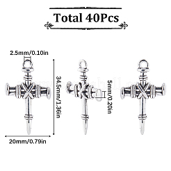 40Pcs Tibetan Style Alloy Pendants&nbsp;FIND-SC0006-43