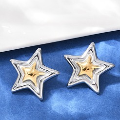 304 Stainless Steel Stud Earrings&nbsp;EJEW-S265-10GP