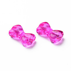 透明なアクリルビーズ  蝶結び  ミックスカラー  10.5x18.5x5mm  穴：1.8mm&nbsp;X-MACR-N013-015