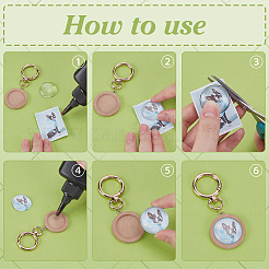 DIY Round Wooden Pendant Making Kits&nbsp;HJEW-FG00031