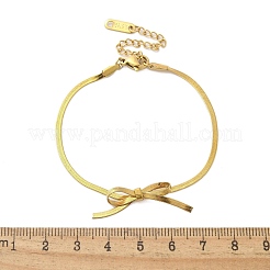 304 Stainless Steel Herringbone Chains Bracelets&nbsp;BJEW-C084-01G