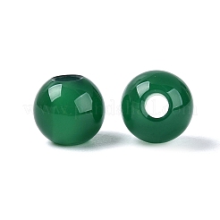 天然のグリーンオニキス瑪瑙ビーズ  染め＆加熱  スムーズなラウンド  10x9~9.5mm  穴：3mm&nbsp;G-Q602-08B-02