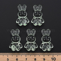 透明なアクリルビーズ  兎  薄緑  24.5x14.5x11mm  穴：2.5mm  約300個/500g&nbsp;MACR-S373-81-B02