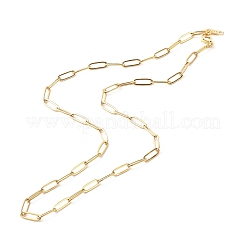 304 Stainless Steel Paperclip Chains Necklace&nbsp;NJEW-JN03593-01