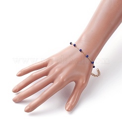 Round Synthetic Turquoise(Dyed) Beaded Bracelets&nbsp;BJEW-JB05274-02