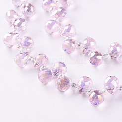 Transparent Glass Beads Strands&nbsp;GLAA-T006-14G