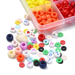 DIYヘイシ＆バレルビーズジュエリーセットメイキングキット  樹脂＆アクリル＆ポリマークレイ＆プラスチック＆シェルビーズを含む  合金チャーム＆クラスプ  鉄パーツ  伸縮性のある糸  はさみとピンセット  ミックスカラー  平石ビーズ：1560個/セット&nbsp;DIY-YW0005-46