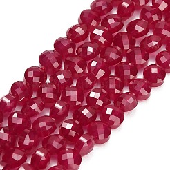 Lab Grown Red Corundum Beads Strands&nbsp;GG-CBAC488-05