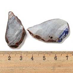 合成天然ドゥルージーアゲートビーズ  多面カットナゲット  パープル  34~41x19~26x8~10mm  穴：1mm&nbsp;G-G123-08
