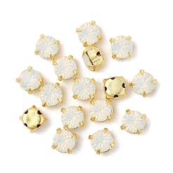 プレシオサ® マキシマ クリスタル 縫い付けカップ  チェコクリスタル  真鍮製爪付き台座付き  719 35 012 チャトン（丸）  ゴールドカラー  ホワイトオパール 01000個  ss12（3~3.2mm）&nbsp;Y-PRC-SS12-01000-G