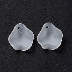 つや消しアクリルパーツ  花びらの花  ホワイトスモーク  15x14.5x5mm  穴：1.5mm  約2000個/500g&nbsp;OACR-G014-02