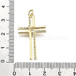 Brass Micro Pave Cubic Zirconia Pendants&nbsp;KK-Z100-26G