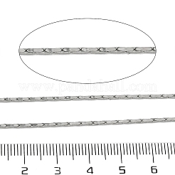304ステンレススチールボストンリンクチェーン  ハンダ付け  スプールで  ステンレス鋼色  1.2x1.2mm&nbsp;CHS-G050-03P