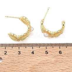 Brass Stud Earrings for Women&nbsp;EJEW-A168-13G