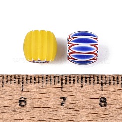 手作りミルフィオーリガラスロンデルビーズ  シェブロンビーズ  ミックスカラー  7~9x7~8mm  穴：0.5~3mm&nbsp;LA-N002-14A