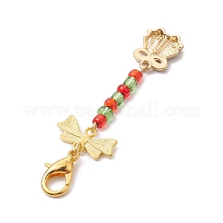 Christmas Theme Alloy Enamel Pendant Decorations&nbsp;HJEW-MZ00058