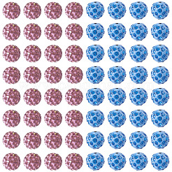 100Pcs 2 Ccolors Handmade Polymer Clay Rhinestone Beads&nbsp;CLAY-TA0001-79A