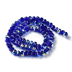 Transparent Electroplate Glass Beads Strands&nbsp;GLAA-Q099-C01-07